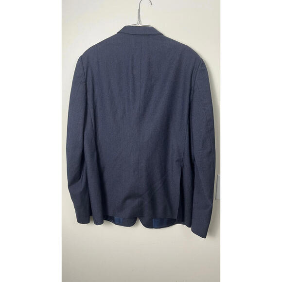 Armani  Collezioni Navy Blue Micro striped  2 Piece Suit Jacket Pants Set - Picture 7 of 16